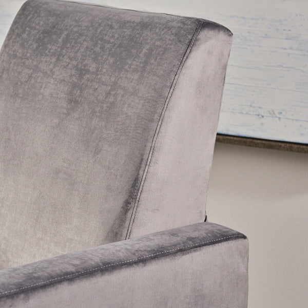 English Elm Christopher Knight Home® - Arvin Plush Push-Back Recliner with Stainless Steel Legs — Modern Fabric Comfort for Living Rooms Grey 65272.00FGRY