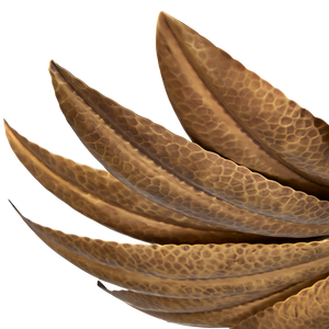 Alithea Semi-Flush Mount Light Fixture - Antique Brass Floral Design by Tom Caldwell for Elegant Spaces