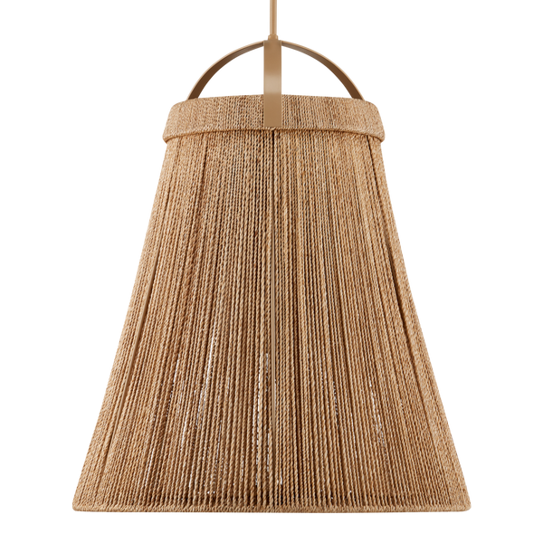 Parnell Pendant Light - Elegant Modern Design with Kraft Paper Twine and Frosted Glass Glow