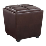 OSP Home Furnishings Rockford Storage Ottoman Cocoa