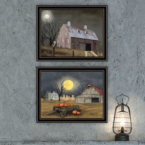 English Elm Trendy Decor 4u Autumn Moonlit Nights 2 Piece Black Framed Canvas Art Set B067P254088