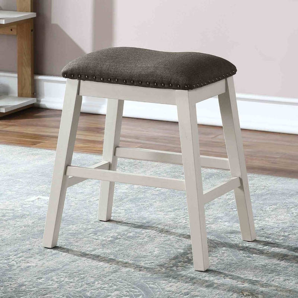 English Elm Transitional Counter Height Dining Set Solid Wood Table with Storage and Four Stools B2741S00805