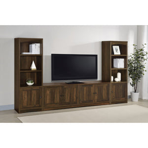 English Elm Lunetta Wide Media Console Four Door Cabinet Engineered Wood for Living Rooms Brown B062P447781