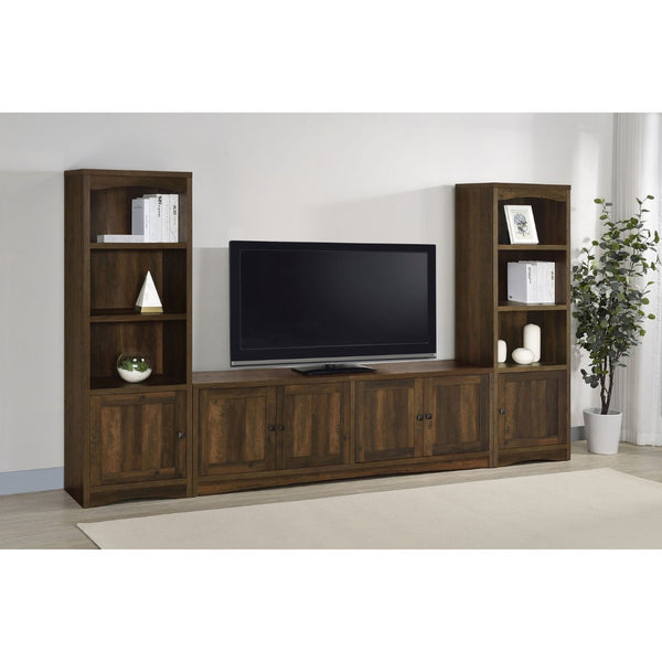 English Elm Lunetta Wide Media Console Four Door Cabinet Engineered Wood for Living Rooms Brown B062P447781
