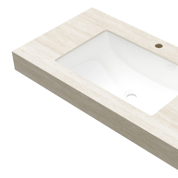 English Elm 36" Muri Oak Woodgrain Plywood Bathroom Vanity Cabinet with Soft Close Doors W2615P330760