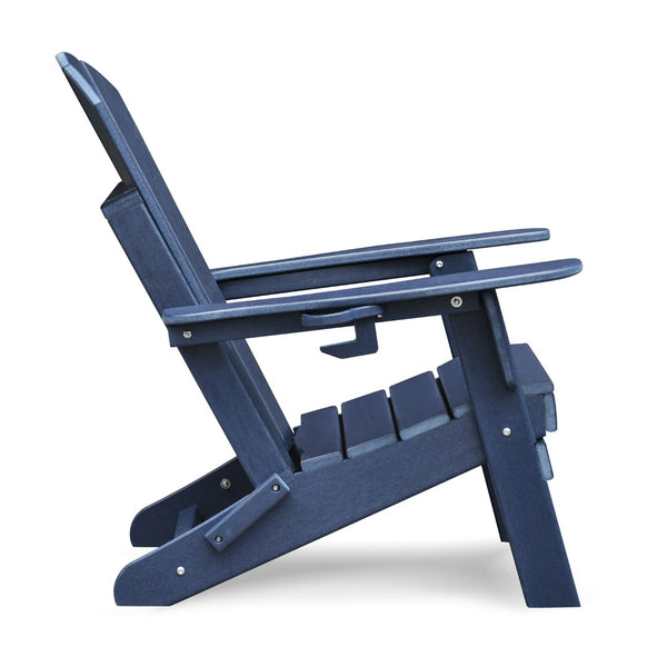 English Elm Folding Outdoor Hdpe Adirondack Chair Weather Resistant Patio Fire Pit Seat W2749P185897