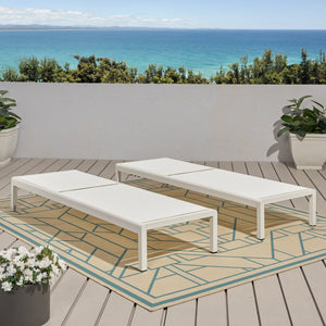 English Elm Christopher Knight Home® - Cape Coral Chaise Lounge Set Of 2 - Stylish, Adjustable, And Durable Outdoor Seating For Comfort 57592.00WHIMP2