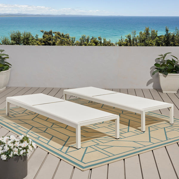 English Elm Christopher Knight Home® - Cape Coral Chaise Lounge Set Of 2 - Stylish, Adjustable, And Durable Outdoor Seating For Comfort 57592.00WHIMP2