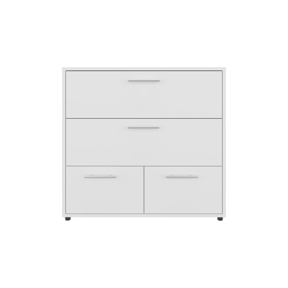 English Elm Lapwai White Drawer Chest — Sleek Engineered Wood Storage for Clothes, Accessories & Office Essentials durable and easy-assemble B092P315588