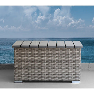 English Elm 4-Person Curved-Arm Wicker Outdoor Sectional Set With Plush Cushions For Stylish Alfresco Lounging B120S00259