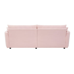 English Elm Oversized Double Chaise Lounge Sofa With Usb Ports - Cozy Pink Upholstered Loveseat For Relaxation N719S002160P-GIGA