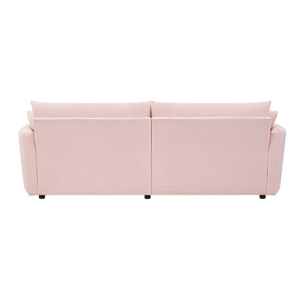English Elm Oversized Double Chaise Lounge Sofa With Usb Ports - Cozy Pink Upholstered Loveseat For Relaxation N719S002160P-GIGA