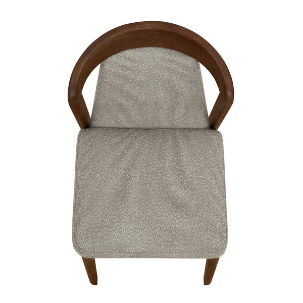 English Elm Christopher Knight Home® - Upholstered Backrest Armless Dining Chairs - Sleek Mid-Century Fabric Seats on Durable Oak Frame, 300lb Capacity Light Brown,Walnut N771P346002W