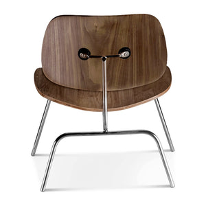English Elm Molded Plywood Lounge Chair Mid-century Chrome Base Ergonomic Seat for Modern Living B353P345955