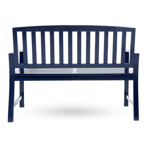 English Elm Christopher Knight Home® - LOJA Bench - Acacia Wood Outdoor Bench with Ergonomic Curved Backrest, Durable Stable Construction Blue 57495.00ACANBL
