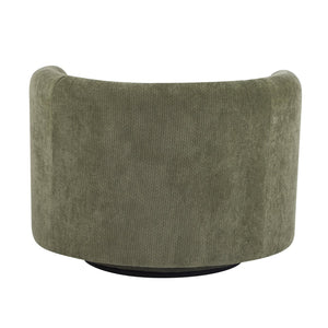 English Elm Christopher Knight Home® - Swivel Contemporary Accent Armchair with Lumbar Pillow, 360° Rotation, Metal Base Durability Green 37.75 L x 33.75 W x 26.5 H N776P368491G