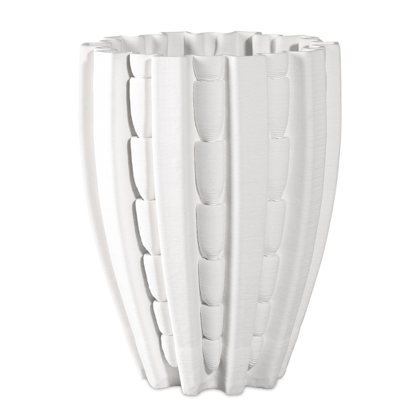 Fluted Ceramic Vase - A Contemporary Masterpiece Blending Ancient Craftsmanship with Modern Design