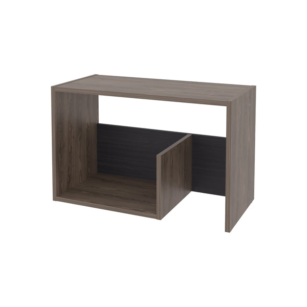 English Elm Fm Furniture Vega Side Table – Versatile Melamine Nightstand With Open Storage, Dark Walnut Finish B128P293874