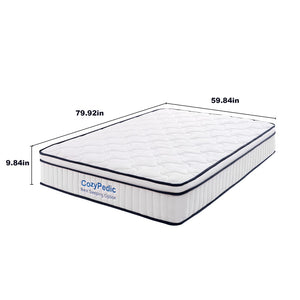 English Elm 12 Inch Queen Hybrid Mattress Memory Foam Pocket Springs Medium Firm Cooling W2699P399180