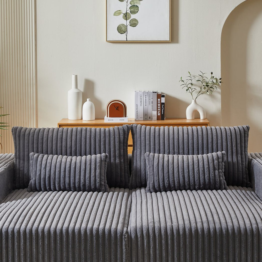 English Elm 87" Oversized Sectional Lounge Chaise - Cloud Plush Sleeper Sofa Bed, No Assembly, Modern Comfort! W834S00321