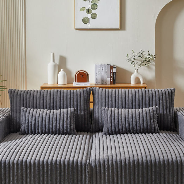 English Elm 87" Oversized Sectional Lounge Chaise - Cloud Plush Sleeper Sofa Bed, No Assembly, Modern Comfort! W834S00321