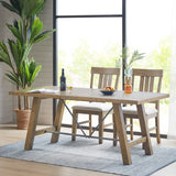 INK+IVY Sonoma Industrial Rectangle Dining Table II121-0446 Reclaimed Grey