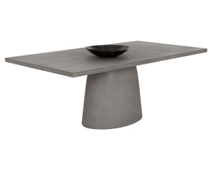 Sunpan Cavallini 79" Contemporary Dining Table - Sleek Light Grey Concrete Design for Indoor & Outdoor Spaces