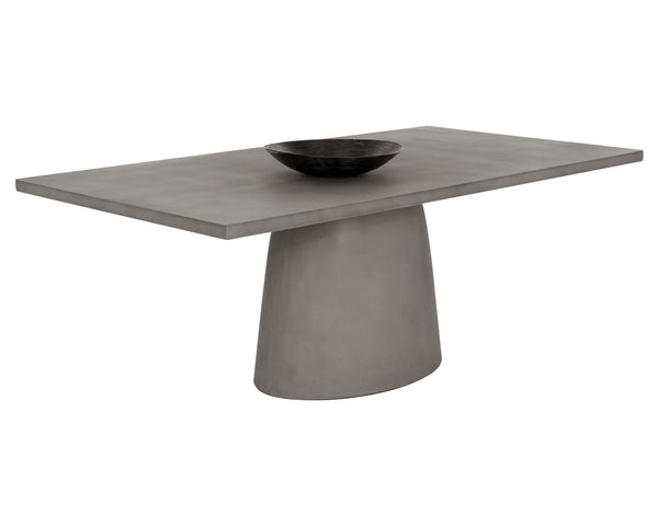 Sunpan Cavallini 79" Contemporary Dining Table - Sleek Light Grey Concrete Design for Indoor & Outdoor Spaces