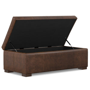 English Elm Gabbie Rectangular Storage Ottoman - Stylish Upholstered Footstool With Hidden Storage & Comfort B136P252695