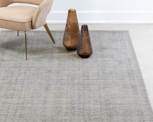 Sunpan WHISTLER Hand-Loomed Wool-Blend Rug - Elegant Black and Neutral Design for Any Living Space Grey 106239