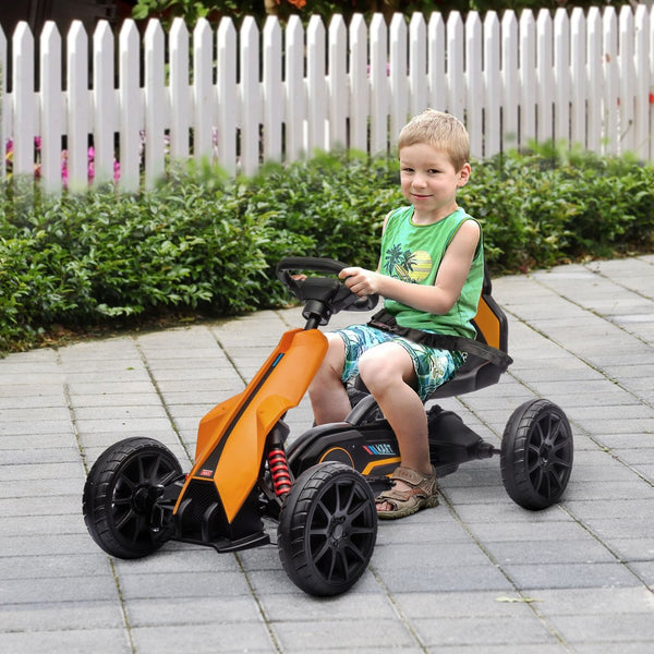 English Elm Aosom Kids Pedal Go Kart Sporty Ride on with Adjustable Seat and Eva Wheels W2225P229366