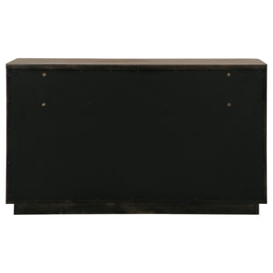English Elm Moraga Fluted Ash Veneer Six Drawer Dresser with Warm Tonal Finish for Modern Bedrooms B062P451802