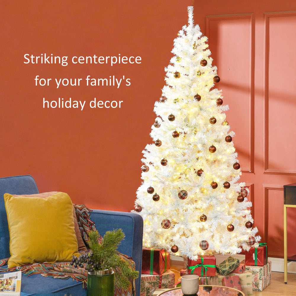 English Elm Homcom 7.5' Prelit Christmas Tree - Lifelike Douglas Fir With 500 Warm White Leds & 1346 Tips! W2225P249689