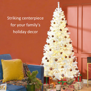 English Elm Homcom 7.5' Prelit Christmas Tree - Lifelike Douglas Fir With 500 Warm White Leds & 1346 Tips! W2225P249689