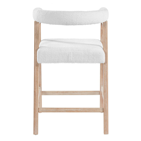 English Elm 24'' Upholstered Counter Stools with Arms Beige Set of 2 for Kitchen Island Natural N780P354192N