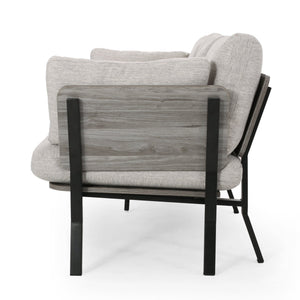 English Elm Christopher Knight Home® - 3-SEATER Mid-Century Sofa Light Grey Fabric with Pillow Cushions, Faux Wood Frame & Angled Legs 67505.00GRYLGRY