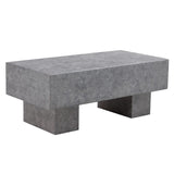 English Elm Modern Simple Gray Texture Mdf Coffee Table - 43.3"X21.6"X17.2" Practical Model.Making It An Ideal Addition To Any Living Room Or Apartment.