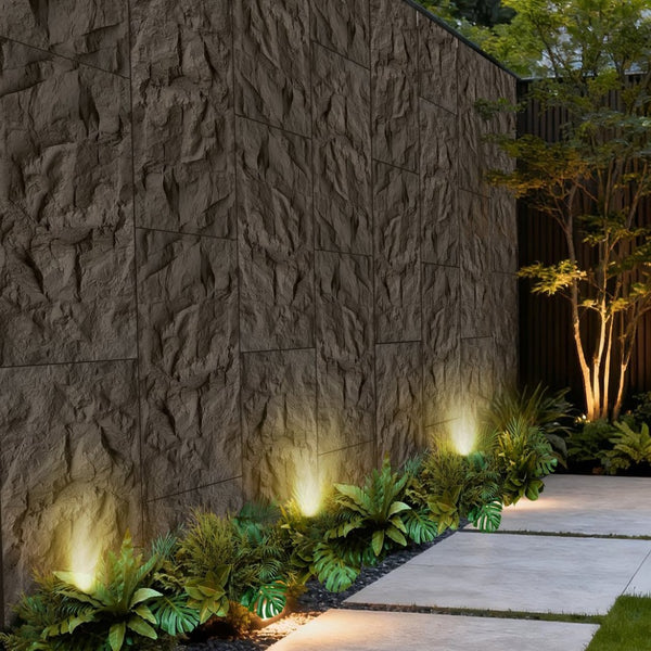English Elm 3d Faux Stone Pu Wall Panels Set Lightweight Flame Resistant Architectural Accent Carbon Black W347P419801