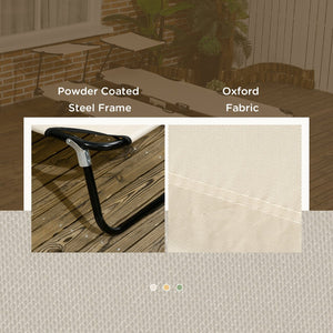 English Elm Outsunny Folding Chaise Lounge Chairs With Canopy Shade - Perfect For Poolside, Beach, Or Patio Relaxation W2225P174363-GIGA