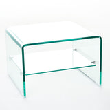 Christopher Knight Home® - Noble House - - Coffee Table 12Mm Tempered Bent Glass ,6Mm Shelf Glass