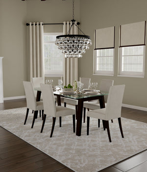 Feizy Rugs Micah Modern Abstract Area Rug - High-grade Soft Polyester, Stain Resistant, Easy Care, Contemporary Style Silver,Gray,White Polyester,Polypropylene 6943047fbgeslvh13