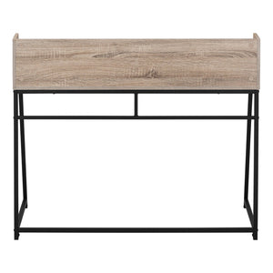 English Elm Computer Desk - Modern Home Office Workstation With Hutch, Ample Storage & Sturdy Metal Frame B2710P219832