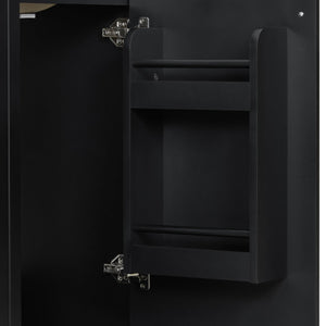 English Elm Christopher Knight Home® - 24" Retro Bathroom Vanity with Ceramic Sink, Solid Wood Frame, Soft-Close Door, Ample Storage Black N759P293645B