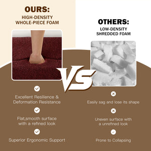 English Elm Modern Full Size Folding Sofa Bed with Teddy Fabric, 15" Foam Sleeper, Removable Covers & 2 Pillows for Guests Burgundy W1885P308173