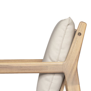 English Elm Christopher Knight Home® - Outdoor 29" Seat Height Aluminum Barstools with Rope Scallop Backrest, Rust-Resistant Patio Set Light Teak N772P247684L