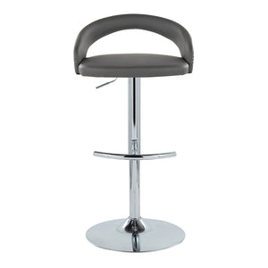 English Elm Adjustable Swivel Barstools in Faux Leather with Chrome Base for Kitchen Islands Set of 3 B202S02047