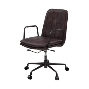 English Elm Mars Top Office Chair with 360° Swivel, Adjustable Height, Wheels & Top-Grain Leather Comfort and Durability B062P215464