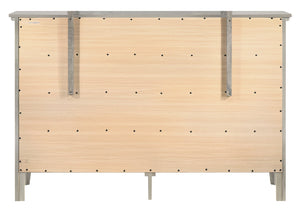 English Elm Hammond Elegant Silver Champagne Dresser with Dovetail Drawers, Soft-Close Hardware, Durable Veneer Finish Champagne 41 L x 63 W x 21 H B078108303