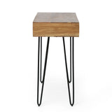 Christopher Knight Home® - Noble House - Conyers Modern Industrial Handcrafted Acacia Wood Storage Desk with Hairpin Legs, Natural and Black