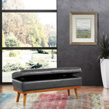 OSP Home Furnishings Katheryn Storage Bench Pewter